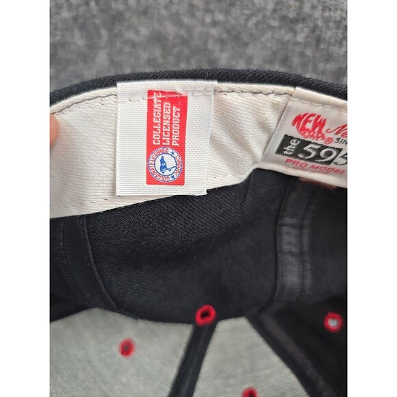 Vintage New Era Ohio State Buckeyes Wool Fitted Cap 6 7/8 USA Made - Picture 8 of 10